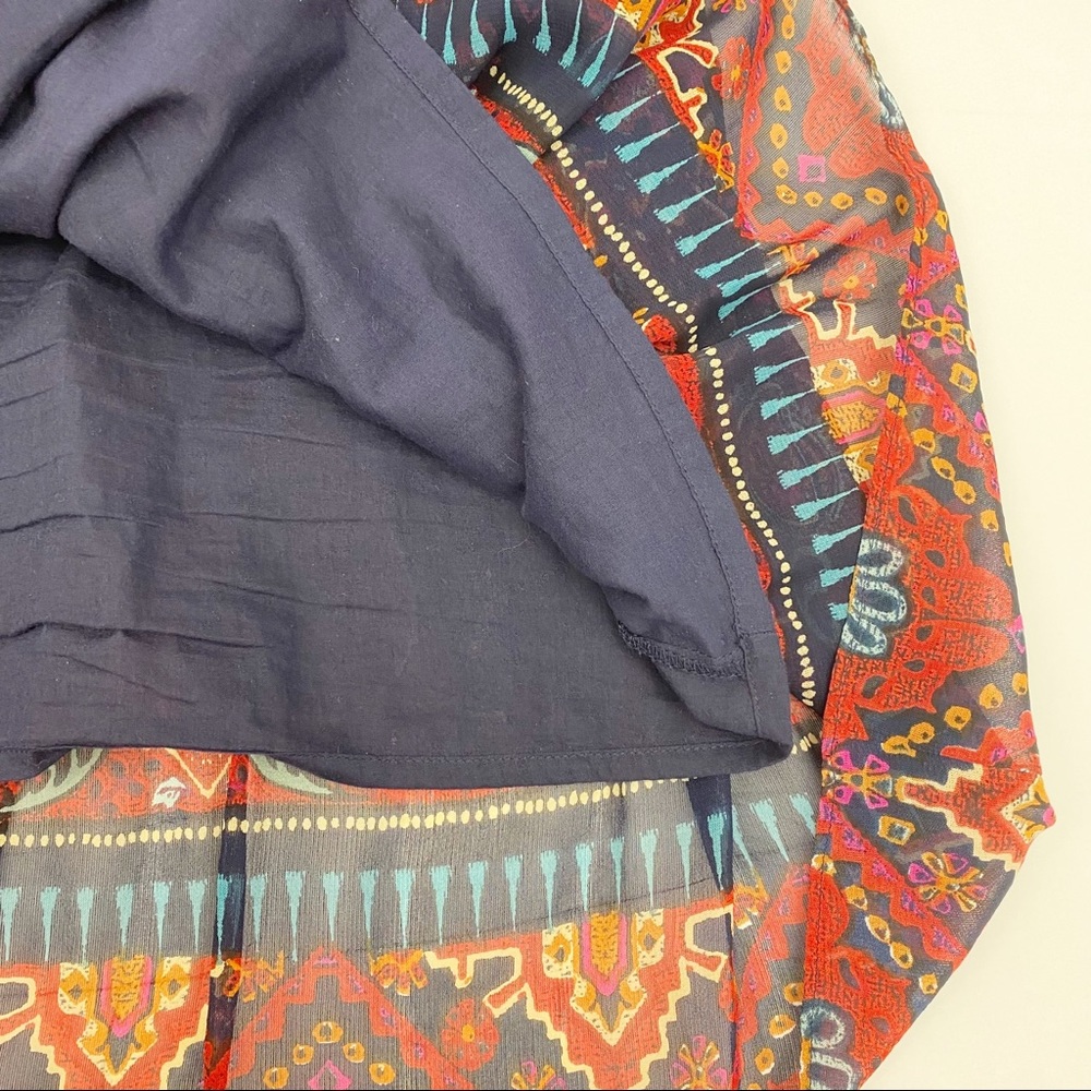 Soft Surroundings Iskra Paisley Floral Embroidered Bohemian Tunic: Navy Blue - Picture 12 of 14